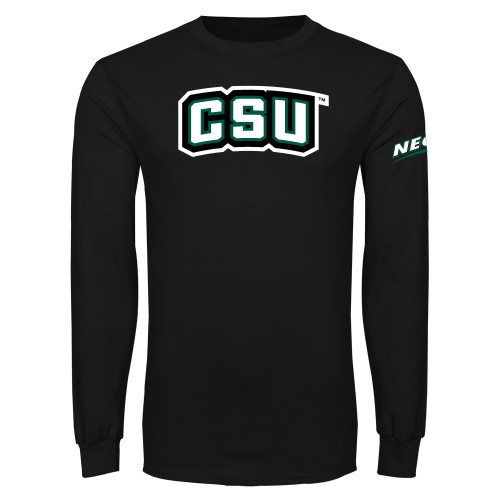 Black Long Sleeve T Shirt-CSU Wordmark
