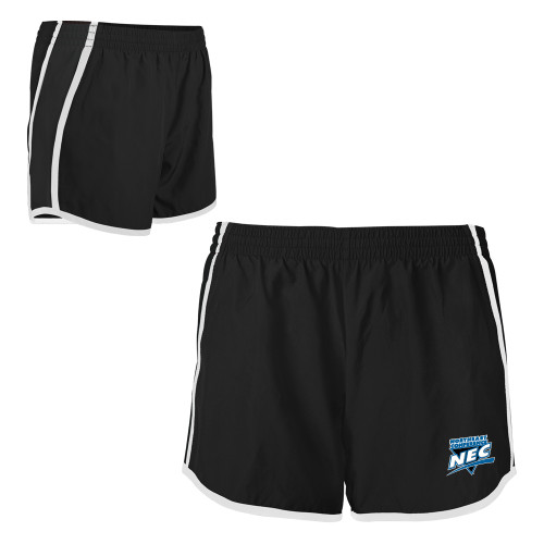 Womens Black/White Team Short-Northeast Conference NEC Full Mark