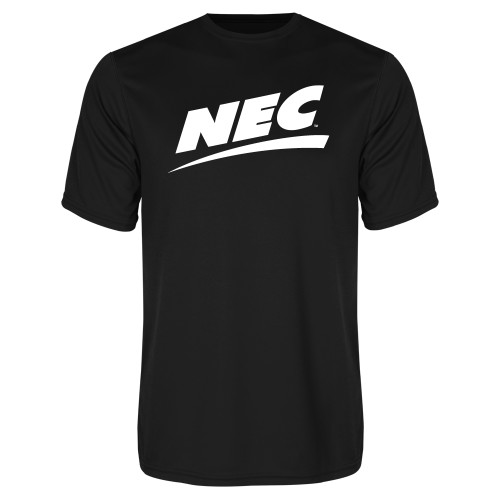 Black Performance Tee-Northeast Conference NEC Flat Mark