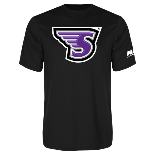 Black Performance Tee-NEC Stonehill S