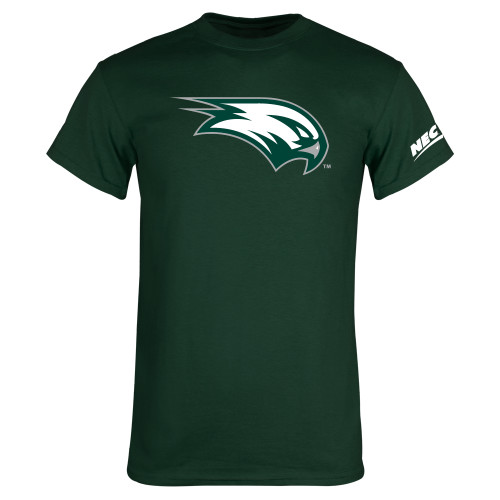 Dark Green T Shirt-Northeast Conference Wagner College Mascot Mark