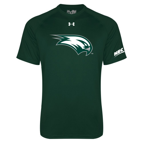 Under Armour Dark Green Tech Tee-Northeast Conference Wagner College Mascot Mark