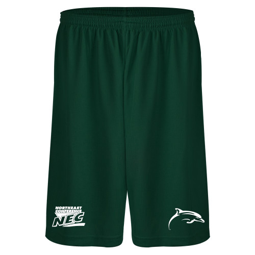 Dark Green Performance Classic 9 Inch Short-NEC Le Moyne Dolphins Mascot Icon