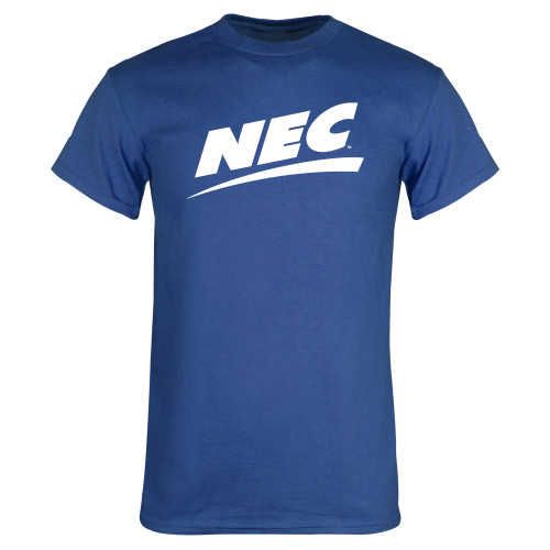 Royal T Shirt-Northeast Conference NEC Flat Mark