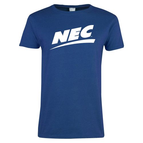 Womens Royal Short Sleeve Tee-Northeast Conference NEC Flat Mark