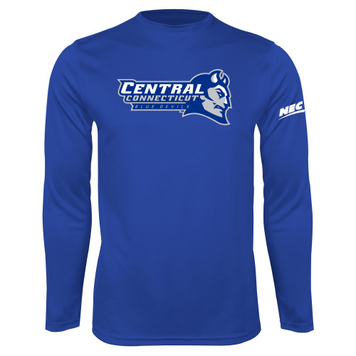 Royal Performance Long Sleeve Shirt-Northeast Conference Central Connecticut Primary Mark