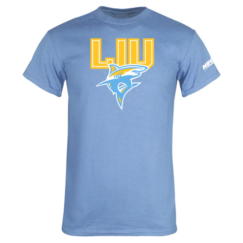 Light Blue T Shirt-Northeast Conference Long Island University Primary Mark