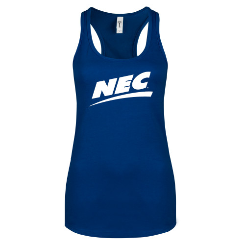Next Level Racerback Tank Royal-Northeast Conference NEC Flat Mark