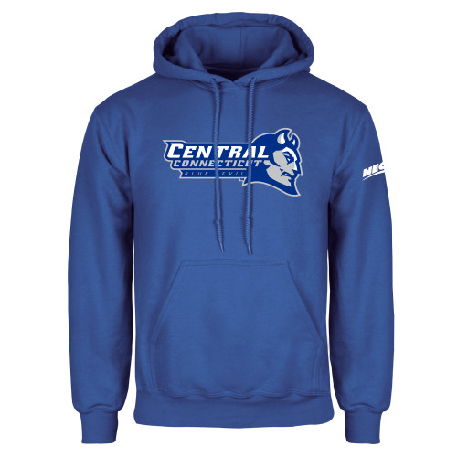 Royal Fleece Hoodie-Northeast Conference Central Connecticut Primary Mark