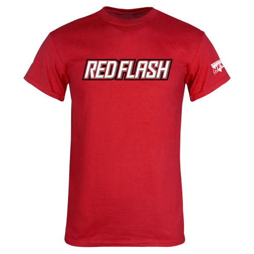 Red T Shirt-Northeast Conference Saint Francis University Red Flash Wordmark