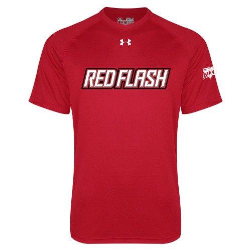 Under Armour Red Tech Tee-Northeast Conference Saint Francis University Red Flash Wordmark
