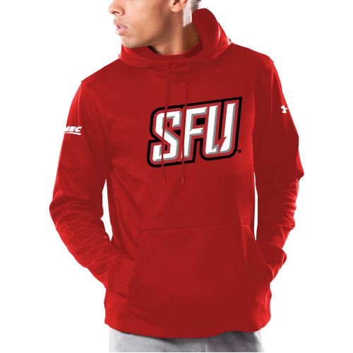 Under Armour Red Armour Fleece Hoodie-Northeast Conference Saint Francis University Primary Mark