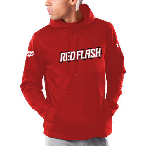 Under Armour Red Armour Fleece Hoodie-Northeast Conference Saint Francis University Red Flash Wordmark