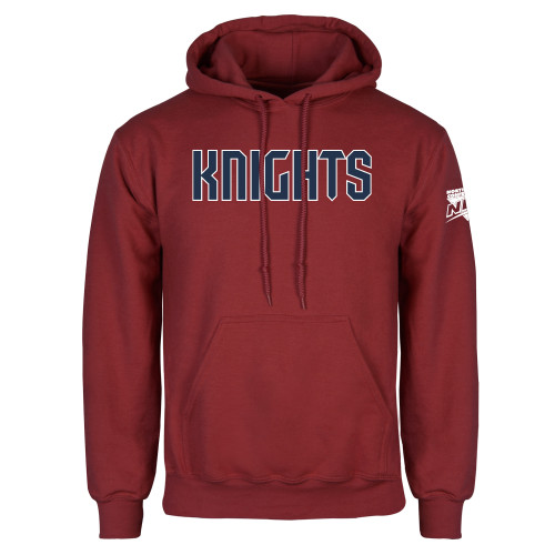 Cardinal Fleece Hoodie-NEC Fairleigh Knights Wordmark