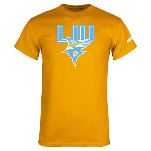 Gold T-Shirt-Northeast Conference Long Island University Primary Mark