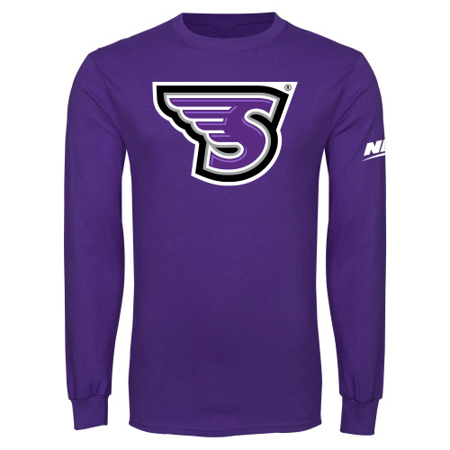 Purple Long Sleeve T Shirt-NEC Stonehill S