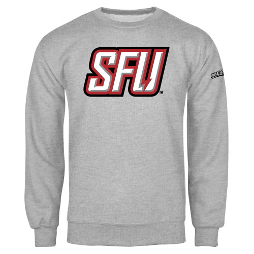 Grey Fleece Crew-Northeast Conference Saint Francis University Primary Mark
