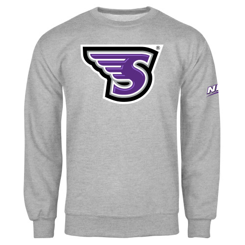 Grey Fleece Crew-NEC Stonehill S