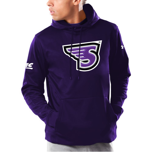 Under Armour Purple Armour Fleece Hoodie-NEC Stonehill S