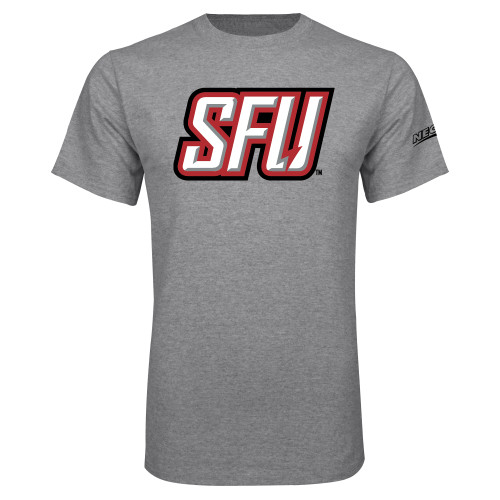Grey T Shirt-Northeast Conference Saint Francis University Primary Mark