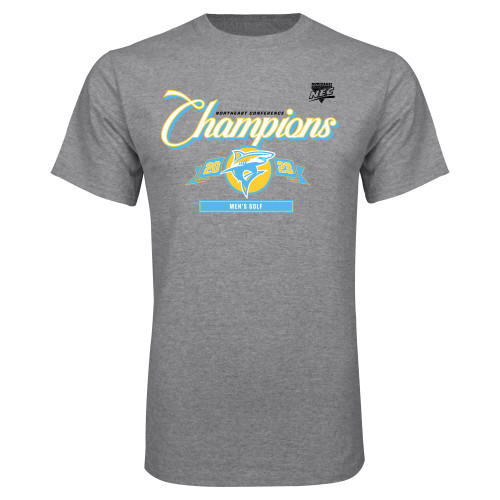 Grey T Shirt-2023 LIU Mens Golf Champs