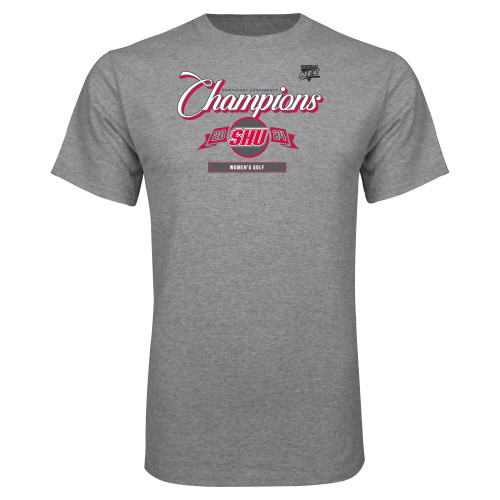 Grey T Shirt-2024 SHU Womens Golf Champs
