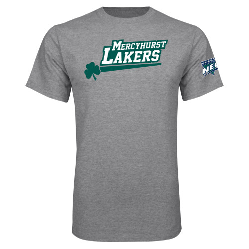 Grey T Shirt-Mercyhurst Lakers Wordmark