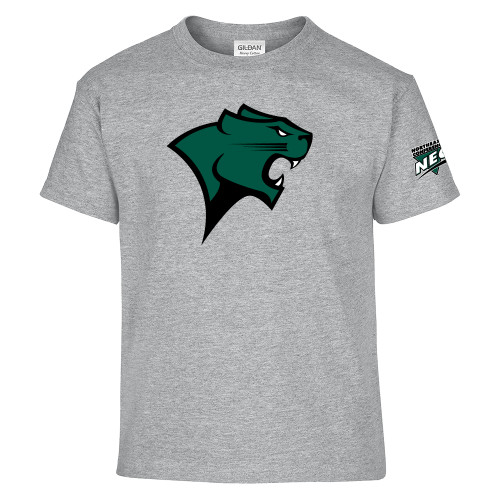Youth Grey T Shirt-Chicago State University Cougar Head