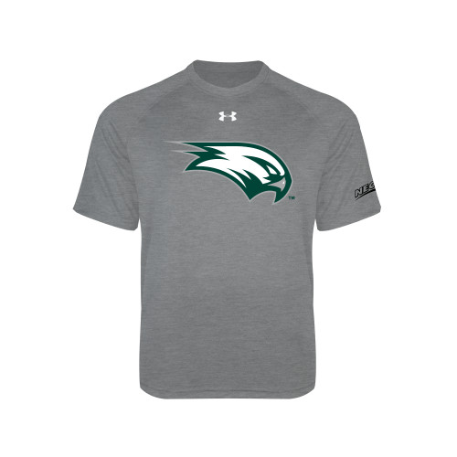Under Armour Youth Grey Tech Tee-Northeast Conference Wagner College Mascot Mark