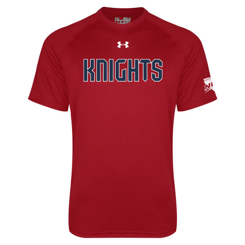 Under Armour Cardinal Tech Tee-NEC Fairleigh Knights Wordmark