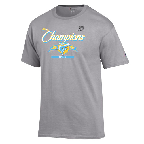 Champion Oxford Grey T Shirt-2023 Softball Champs