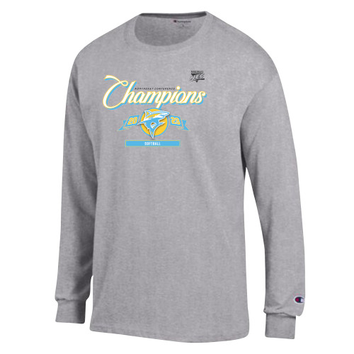 Champion Oxford Grey Long Sleeve T Shirt-2023 Softball Champs