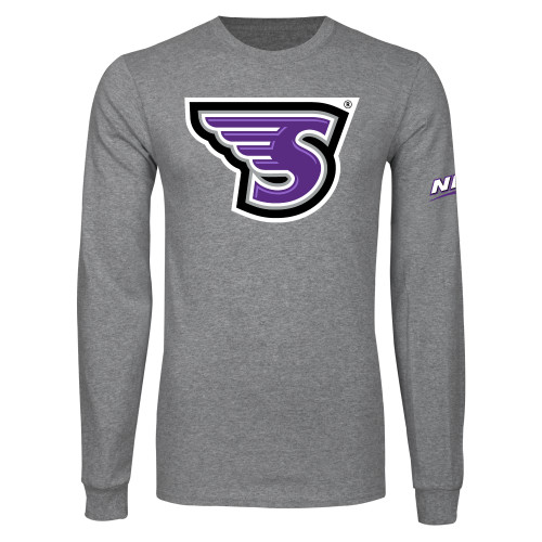 Grey Long Sleeve T Shirt-NEC Stonehill S
