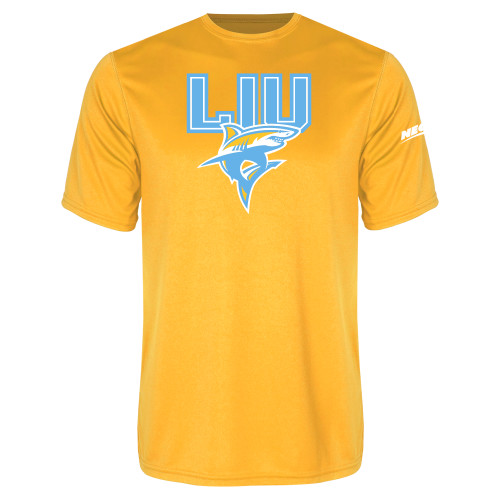 Gold Performance Tee-Northeast Conference Long Island University Primary Mark
