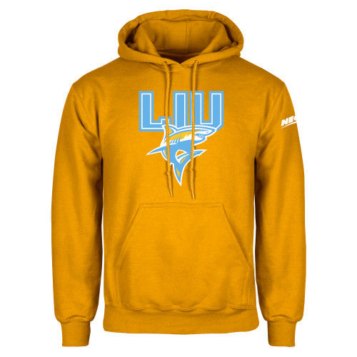 Gold Fleece Hoodie-Northeast Conference Long Island University Primary Mark