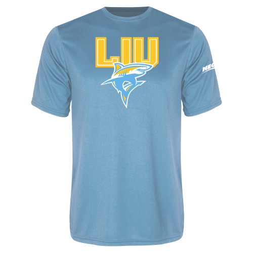 Light Blue Performance Tee-Northeast Conference Long Island University Primary Mark