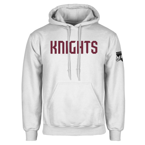 White Fleece Hoodie-NEC Fairleigh Knights Wordmark