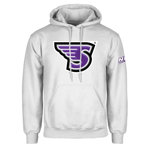 White Fleece Hoodie-NEC Stonehill S