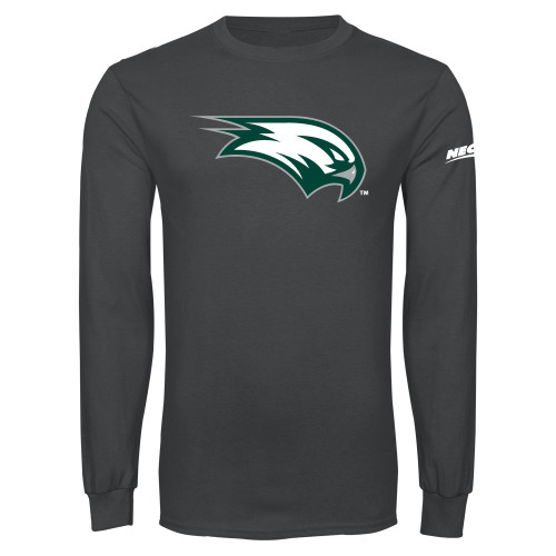 Charcoal Long Sleeve T Shirt-Northeast Conference Wagner College Mascot Mark