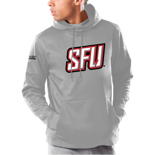 Under Armour Grey Armour Fleece Hoodie-Northeast Conference Saint Francis University Primary Mark