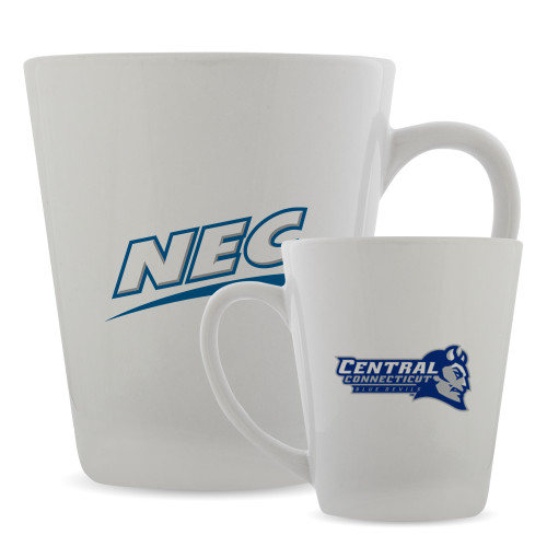 Full Color Latte Mug 12oz-Northeast Conference Central Connecticut Primary Mark