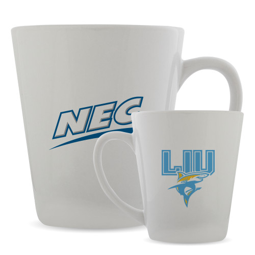 Full Color Latte Mug 12oz-Northeast Conference Long Island University Primary Mark