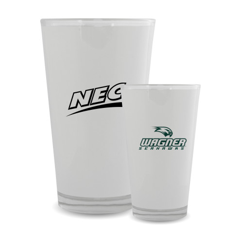 Full Color Glass 17oz-Northeast Conference Wagner College Wagner Seahawks Stacked Mark