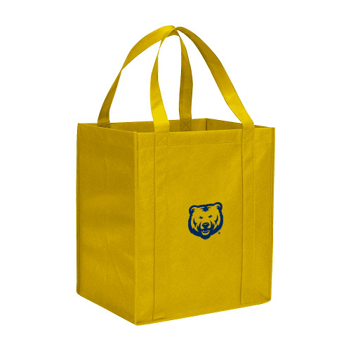  Non Woven Gold Grocery Tote - UNC Bear Logo