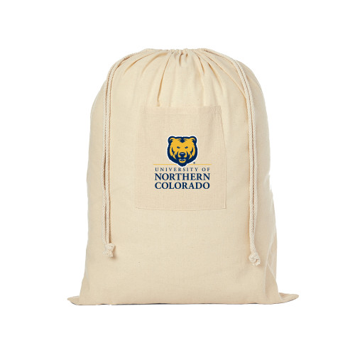  Natural Cotton Laundry Bag - University of Northern Colorado Academic Stacked