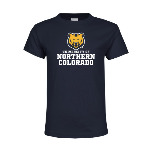  Youth Navy T Shirt - Northern Colorado Stacked Logo