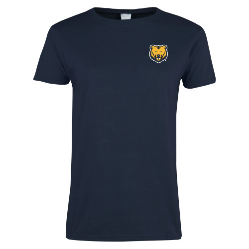  Womens Short Sleeve Navy Tee - UNC Bear Logo