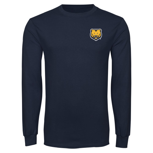  Navy Long Sleeve T-Shirt - UNC Bear Logo