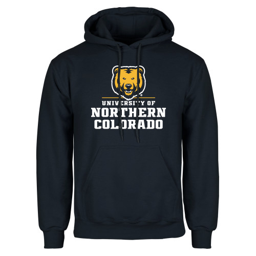  Navy Fleece Hoodie - Northern Colorado Stacked Logo