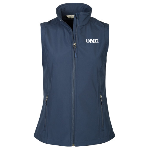  Womens Navy Core Softshell Vest - UNC